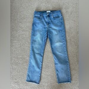 Frame le high straight jeans